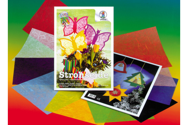 URSUS Strohseide 8320099 23x33cm farbig ass.