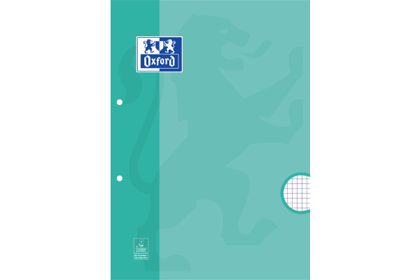 OXFORD Notizblock A4 400075509 kariert 5mm, ass. 100 Blatt