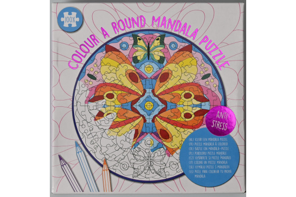 ROOST Mandala-Puzzle rund Flower PU91 rund, assortiert 25x25cm