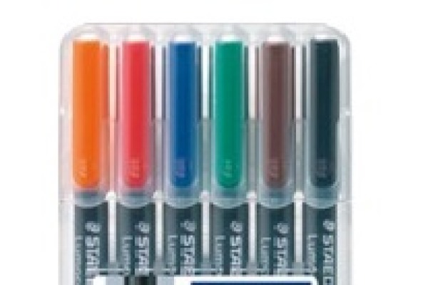STAEDTLER Lumocolor permanent S 313-WP6 6 Farben ass.