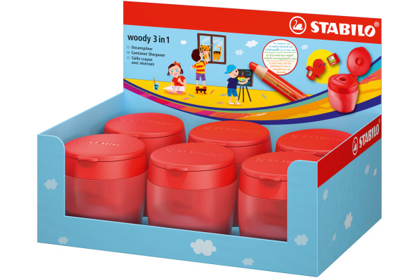 STABILO Woody Dosenspitzer 4849/01-6 Display 6 Stk.