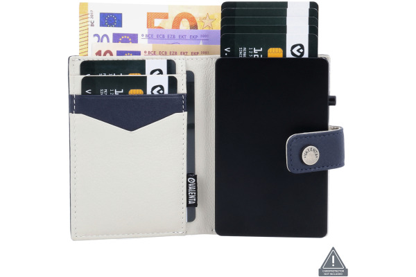 VALENTA Card Wallet Leather 588416 Luxe Navy