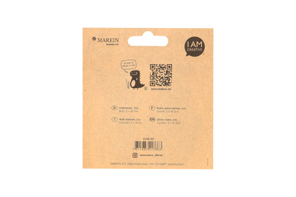 I AM CREA Sticky Notes 4086.86 Zoo 60 Blatt