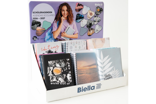 BIELLA Display Schüleragenden 26/27 02000027U 24 Stk, assortiert