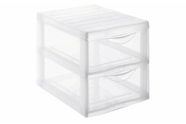 ROTHO Schubladenbox Optimo A4 142190009 transparent 2 Schubladen
