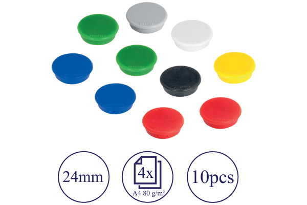FRANKEN Haftmagnete 24mm HM20 99 sortiert 10 Stück