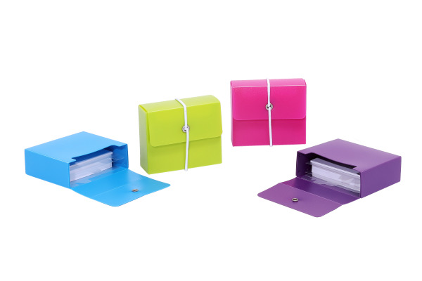 M&M Karteibox 69x50mm 66090380 ass. 4 Farben