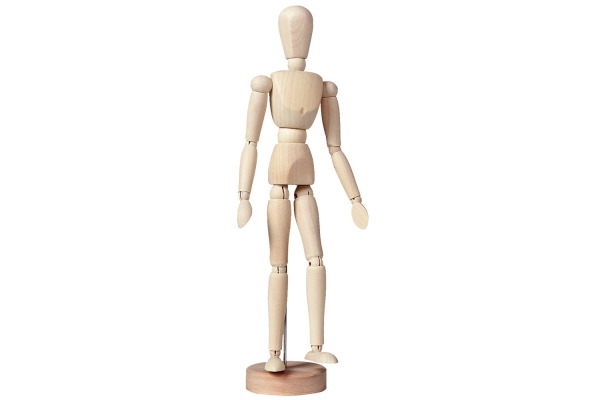 TALENS Gliederpuppe Mann 93400002 30cm, Unlackiertes Holz