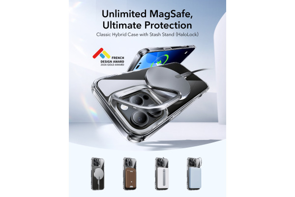 ESR Classic Hybrid Case MagSafe 1A75001 +Stand iPh 16 Pro Max Clear