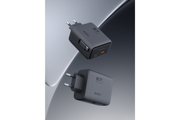 AUKEY Comet Reel Wallcharger 67W PA-C12 GaN,PD,Retrecta. USB-C Cable