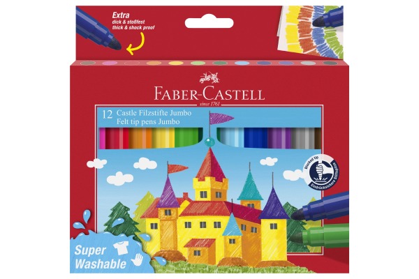 FABER-CA. Filzstifte Castle Jumbo 154311 super washable 12 Stück