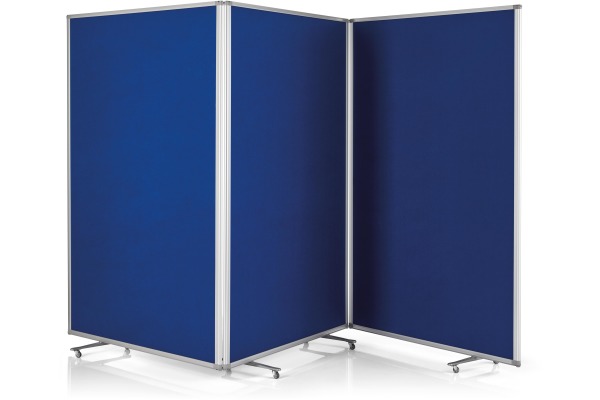 MAGNETOP. Präsentationswand mobil 1112003 3610x1800x370mm blau