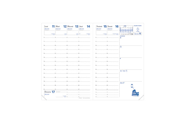 QUO-VADIS Agenda Club Affaires 2027 004117Q 1W/2S rot FR 10x15cm