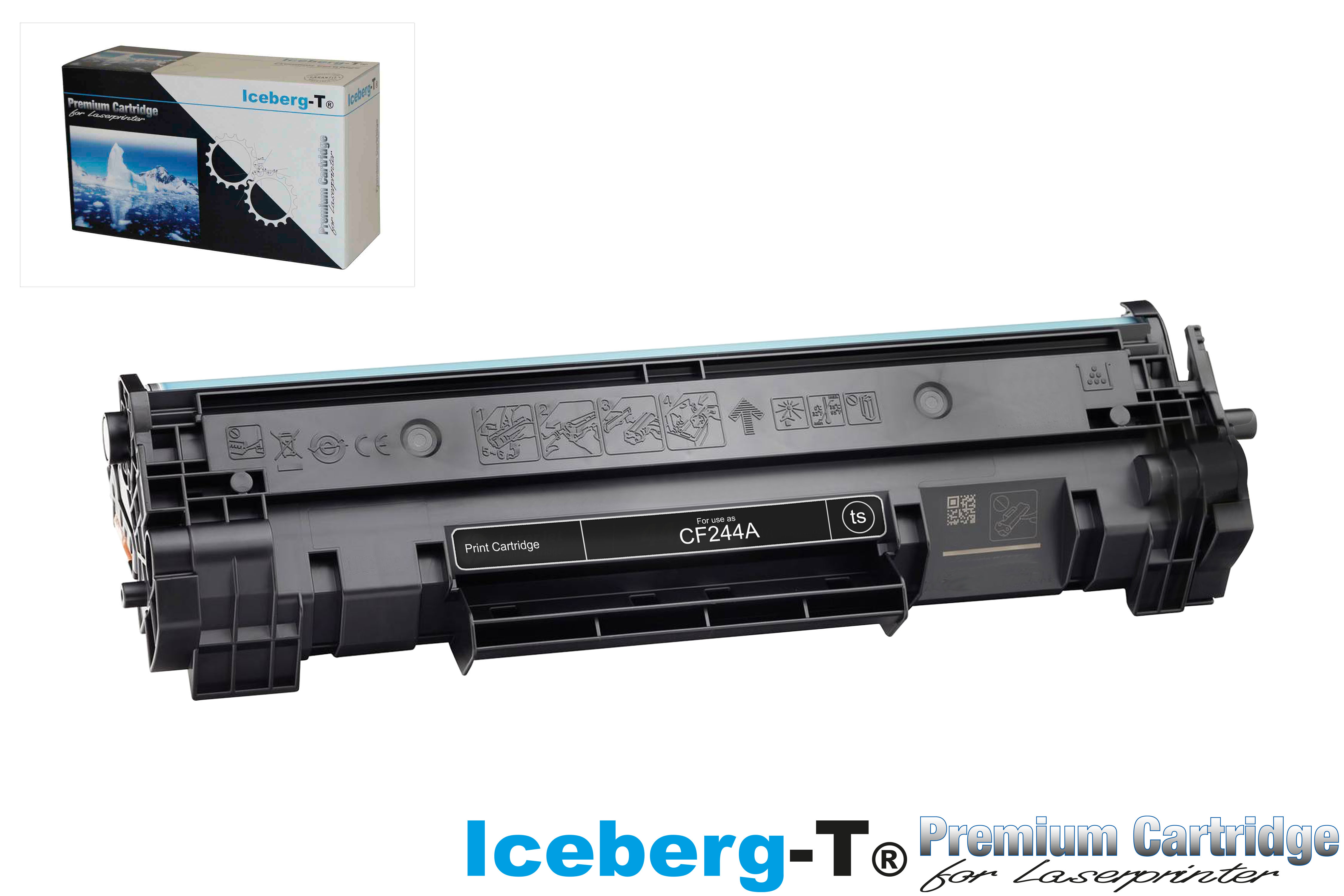 Iceberg-T Toner CF244A 1'000 Seiten, schwarz