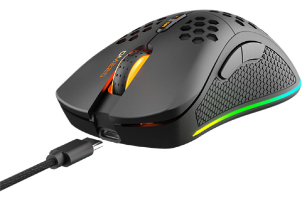 DELTACO Lightweight Gaming Mouse,RGB GAM120 Wireless, Black, DM220
