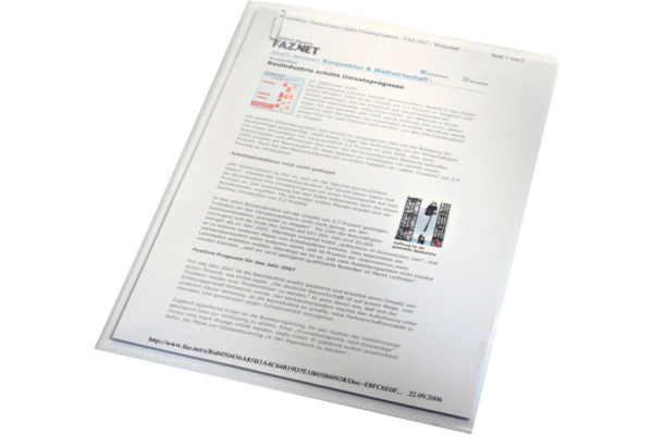 LEITZ Sichtmappen PP A4 40000003 genarbt, 0,13mm 100 Stück