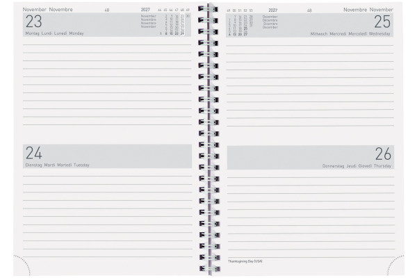 BIELLA GA Bi Jour Wire-O 2027 808520000 2T/1S Cylar ML 14.5x20.5cm