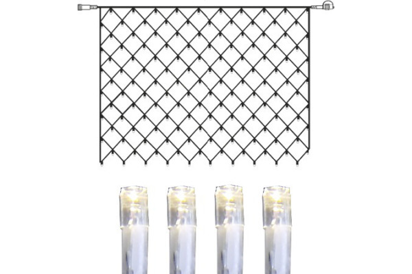 STARTRADI System Decor LED-Netz 2m 495-59 Extra, weiss, 1,5m