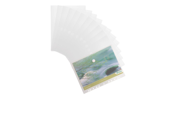 TARIFOLD Klettverschluss-Tasche A4 510230 rPP transparent 12 Stück