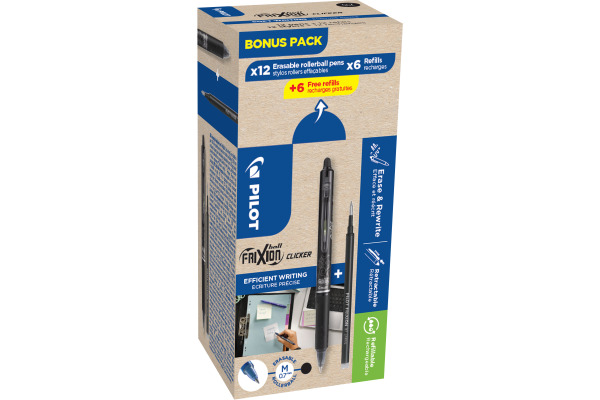 PILOT Frixion Clicker Bonuspack 150.040.8 12+12 Refills schwarz