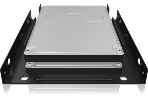 "ICY BOX Einbaurahmen für 2x 2,5""" "IB-AC643 SSD/HDD in einem 3,5"" Metal"