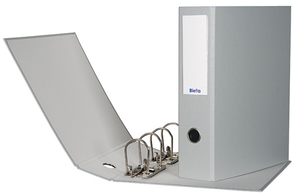 BIELLA Ordner 8cm 12042800U 2 Machaniken grau 2xA5