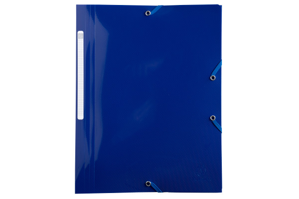 EXACOMPTA Gummibandmappe A4 55112E marineblau PP, 3 Klappen