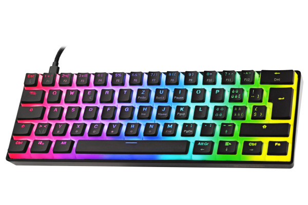 DELTACO TKL Gaming Keyboard v2 RGB GAM075V2C Hot-Swap,CH-Layout,Black
