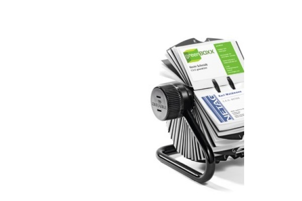 DURABLE Rollkartei VISIFIX FLIP 248101 schwarz, f.400 Karten 104x72mm
