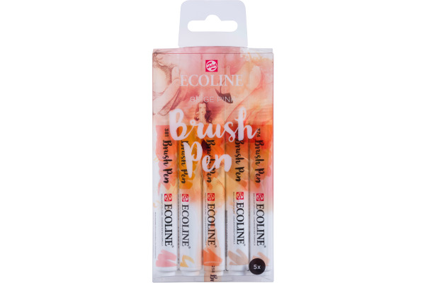 TALENS Ecoline Brush Pen Set 11509941 beige-rosa 5 Stück