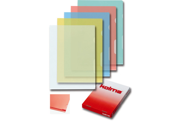 KOLMA Sichtmappen A4 59.444.19 ass., soft 100 Stück