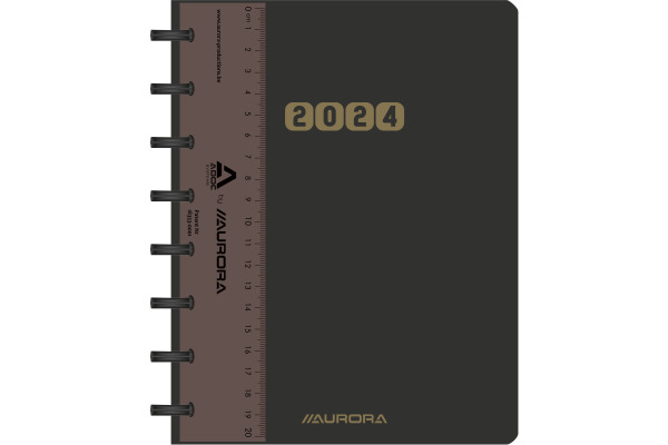 ADOC Agend-Ex Largo PP Cover 2024 8888.310 1T/1S, schwarz ML 16x21cm