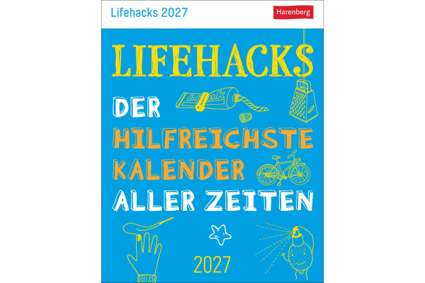 HARENBERG Abreisskalender 2027 330994927 Lifehacks DE 11x14cm