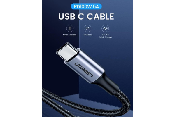 UGREEN Fast Chargingcable 70429 USB-C to C PD 100W, 2m