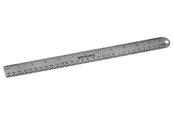 WESTCOTT Aluminium Lineal 30cm E-1417600 cm/inch Scala