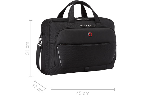 WENGER Laptop Briefcase 16 - 17inch 653498 Meteor Brief Black