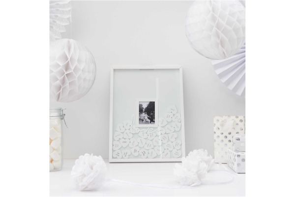 RICO DESI Gästebuch Rahmen 30x40cm 500189 inkl. 70 Holzh. weiss