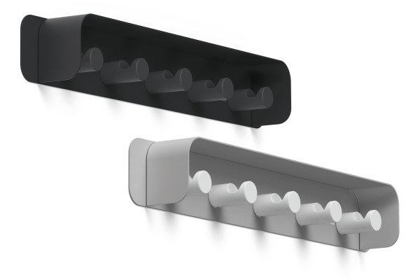 DURABLE Garderobenleiste DURASTORE 184701 schwarz, 5 Haken, 500mm