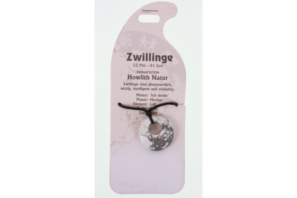 ROOST Halsband Zwilling G251 Howlith natur