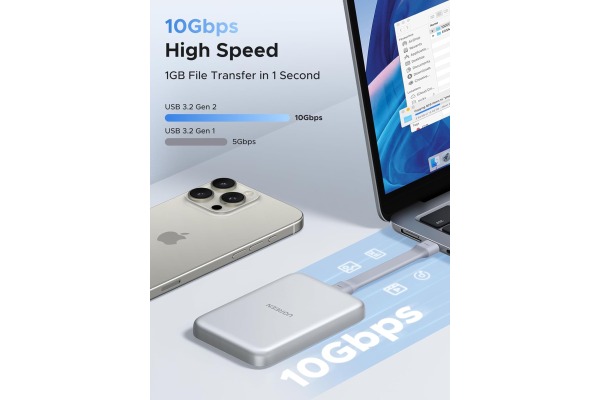 UGREEN SSD Enclosure Magnetic USB-C 55151 M.2 NVMe 2230/42/60/80 (BB)