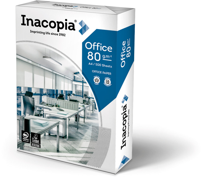 Kopierpapier Inacopia Office A4 80g, hochweiss 1/4 Palette 25'000 Blatt Box 2'500 Bl./Bg.