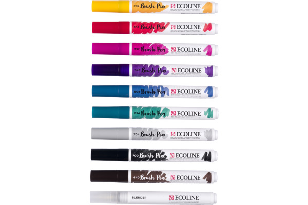 TALENS Ecoline Brush Pen Set 11509810 ass. Handlettering 10 Stück