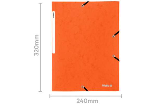 BIELLA Gummibandmappe A4 17840135U orange, 355gm2 200 Bl.
