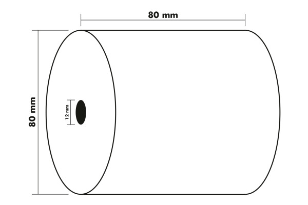 EXACOMPTA Rolle Thermo Papier 10 Stk. 43818E 80x80mmx76m für Kasse