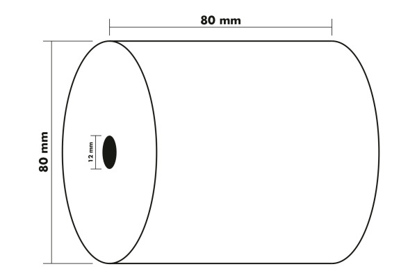 EXACOMPTA Rolle Thermo Papier 10Stk. 43818E 80x80mmx76m für Kasse