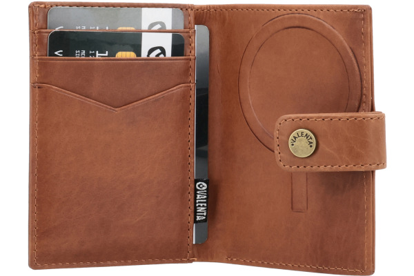 VALENTA Card Wallet Leather 588584 Luxe Cognac