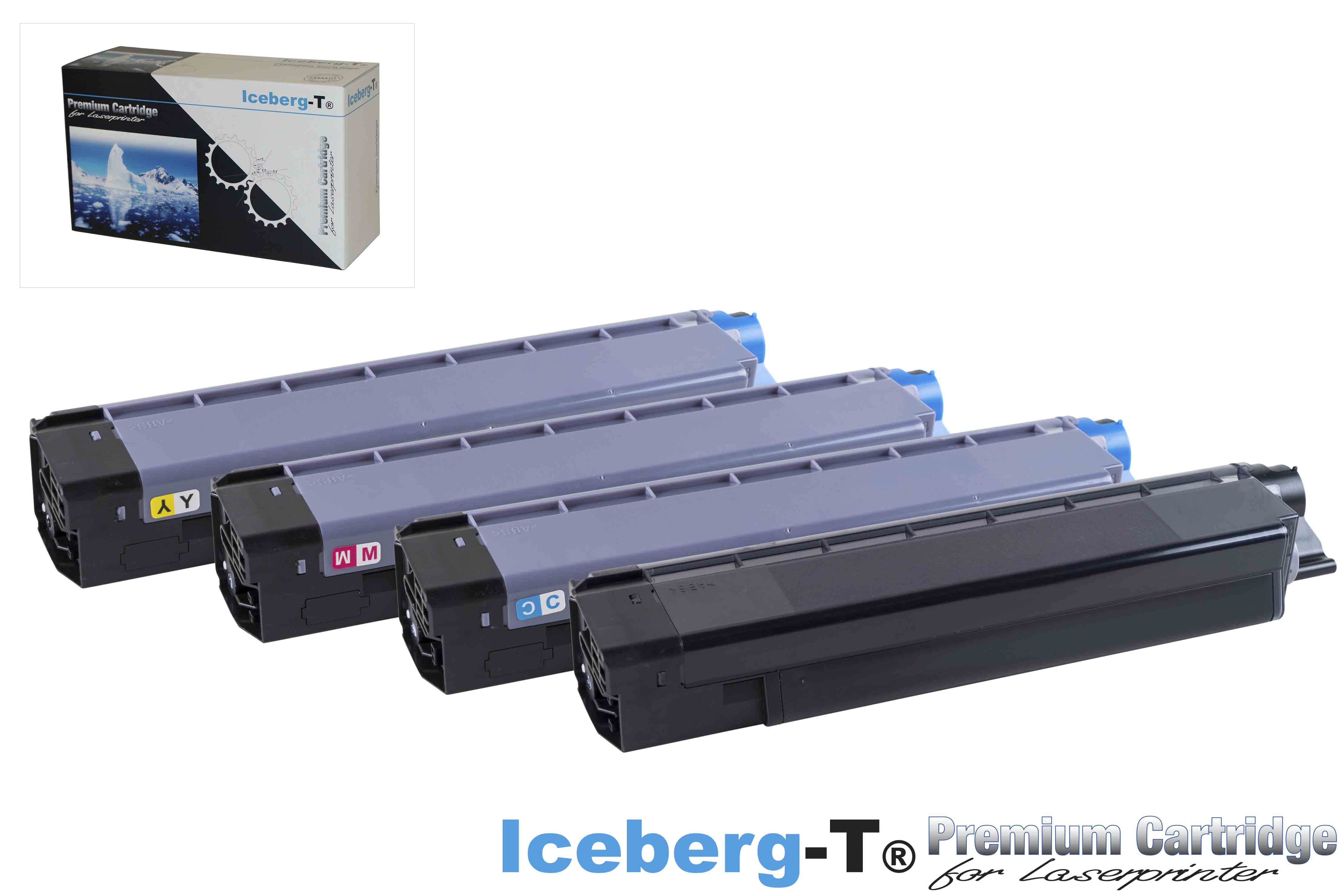 Iceberg-T Toner SET OKI C8600 Set mit allen vier Farben