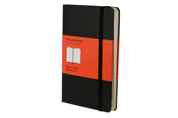 MOLESKINE Adressbuch Pocket 9x14cm 883701016 schwarz, liniert 96 Blatt