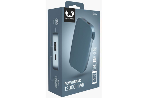 FRESH'N R Powerbank 12000 mAh USB-C UFC 2PB12100D Dive Blue 20w PD