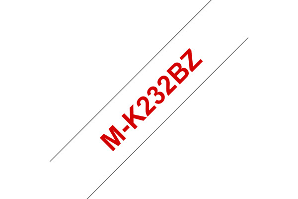 PTOUCH Band, nicht lam. rot/weiss M-K232BZ zu PT-65/75/85/110 8mx12mm